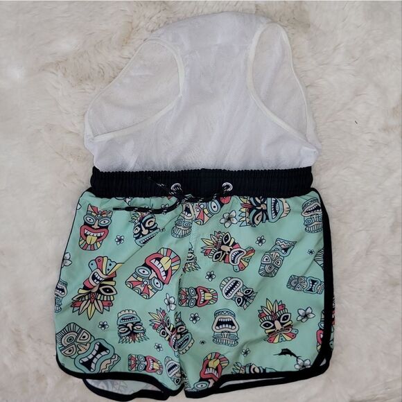 Tommy Bahama Tiki Mask Swimsuit Swim Shorts Trunks Size 5/6 - Picture 8 of 9
